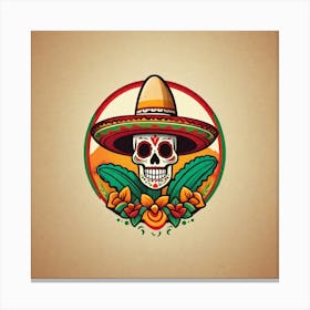 Day Of The Dead Skull 66 Canvas Print