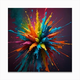 Colorful Explosion 1 Canvas Print