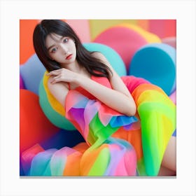 Rainbow Girl Canvas Print