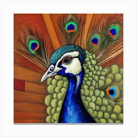 Peacock Bird Canvas Print