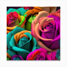 Colorful Roses 9 Canvas Print