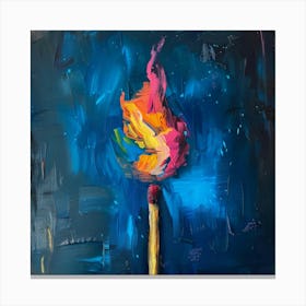 Matchstick Fire Canvas Print