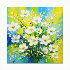 White Daisies Canvas Print