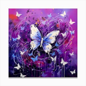 Blue Butterflies 2 Canvas Print