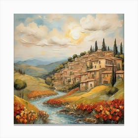 Lively Landscapes Italian Impasto Art Print 0 Canvas Print