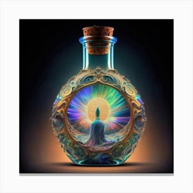 A Soul Trapped In A Beautiful Iridescent Middle Canvas Print