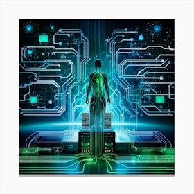 Abstract Concept Of Innovation Embodied By A Digital Illustration Of An Isolated Learning Machine Su (2) 2 Canvas Print