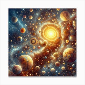 Planets In Space Canvas Print