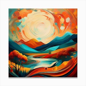 Abstract Landscape Painting 4 Canvas Print