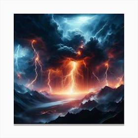 Lightning In The Sky 52 Canvas Print