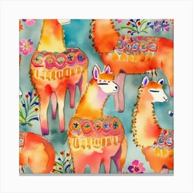 Llamas Canvas Print