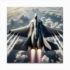 F35 flying Canvas Print