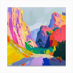 Colourful Abstract Yosemite National Park Usa 2 Canvas Print
