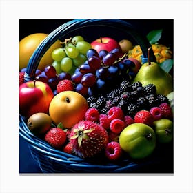 Basket Of Fruit Canvas Print