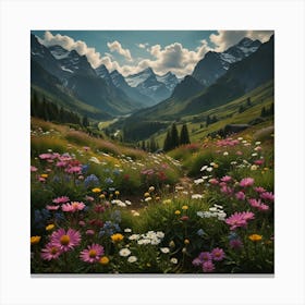 Wildflowers In The Mountains 1 Canvas Print