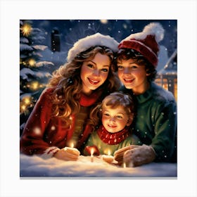 Celebration Festive Joy Family Gifts Lights Decorations Warmth Tradition Cheer Gathering (7) Canvas Print