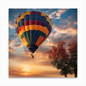 Hot Air Balloon In The Sky Canvas Print