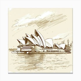 A Sydney Opera House In Sydney Hand Drawn Sketch 1719930199 1 Canvas Print