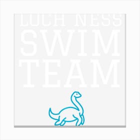 Loch Ness Swim Team Nessie Cryptid Humor Swimmer Canvas Print