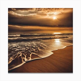 Sunset On The Beach 711 Canvas Print