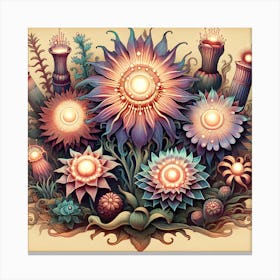 Psychedelic Flowers 1 Canvas Print