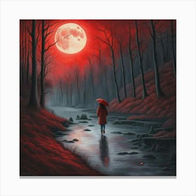 Red Moon Canvas Print