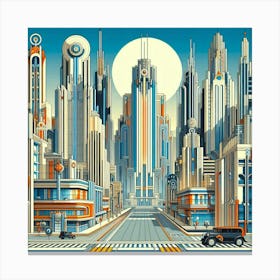 Futuristic City 30 Canvas Print