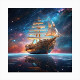 Ship In Space 1 Canvas Print