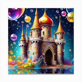 Castle With Bubbles Canvas Print
