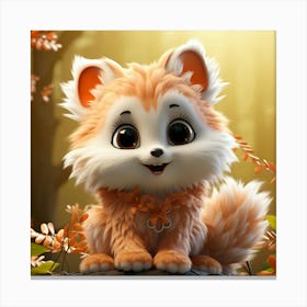 Cute Fox 58 Canvas Print