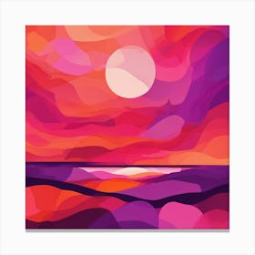 Abstract Sunset 4 Canvas Print