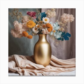 Gold Vase 3 Canvas Print