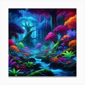 Psychedelic Forest Canvas Print