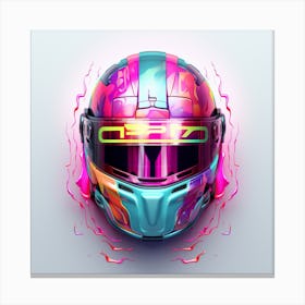 Neon Helmet Canvas Print