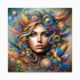 Psychedelic Woman 4 Canvas Print