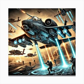 Stormhawk Gunships Heavy Aerial Support Canvas Print