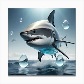 White Shark Canvas Print