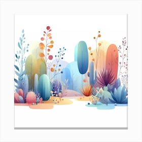 Cactus Landscape Canvas Print