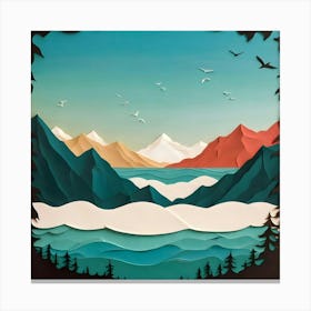 Paper Cut Art 2 Canvas Print