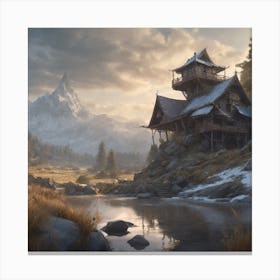 Peaceful Landscapes Trending On Artstation Sharp Focus Studio Photo Intricate Details Highly De (4) Canvas Print