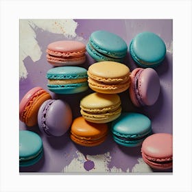 Colorful Macarons Canvas Print