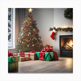 Christmas Tree Stock Videos & Royalty-Free Footage 6 Canvas Print