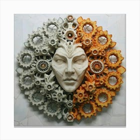Face Of The Cogs 1 Canvas Print