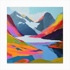 Colourful Abstract Jostedalsbreen National Park Norway 3 Canvas Print