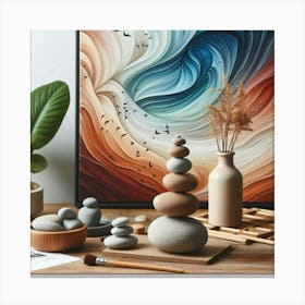 Zen Stone Wall Art Canvas Print