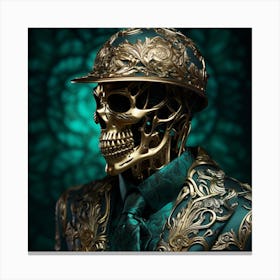 Gold Skull Canvas Print