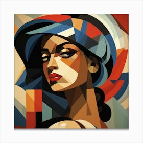 Cubism Ecuadorian Woman 04+ Canvas Print