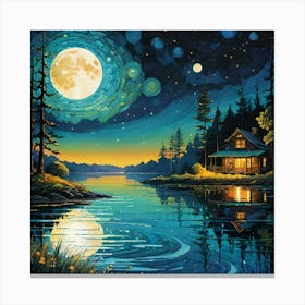 Artistic Moon Canvas Print