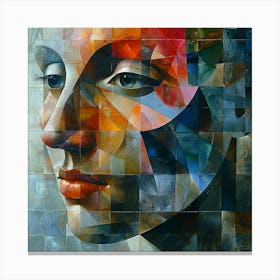 Abstract Portrait Of A Woman 6 Canvas Print