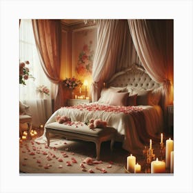 Romantic Bedroom Canvas Print